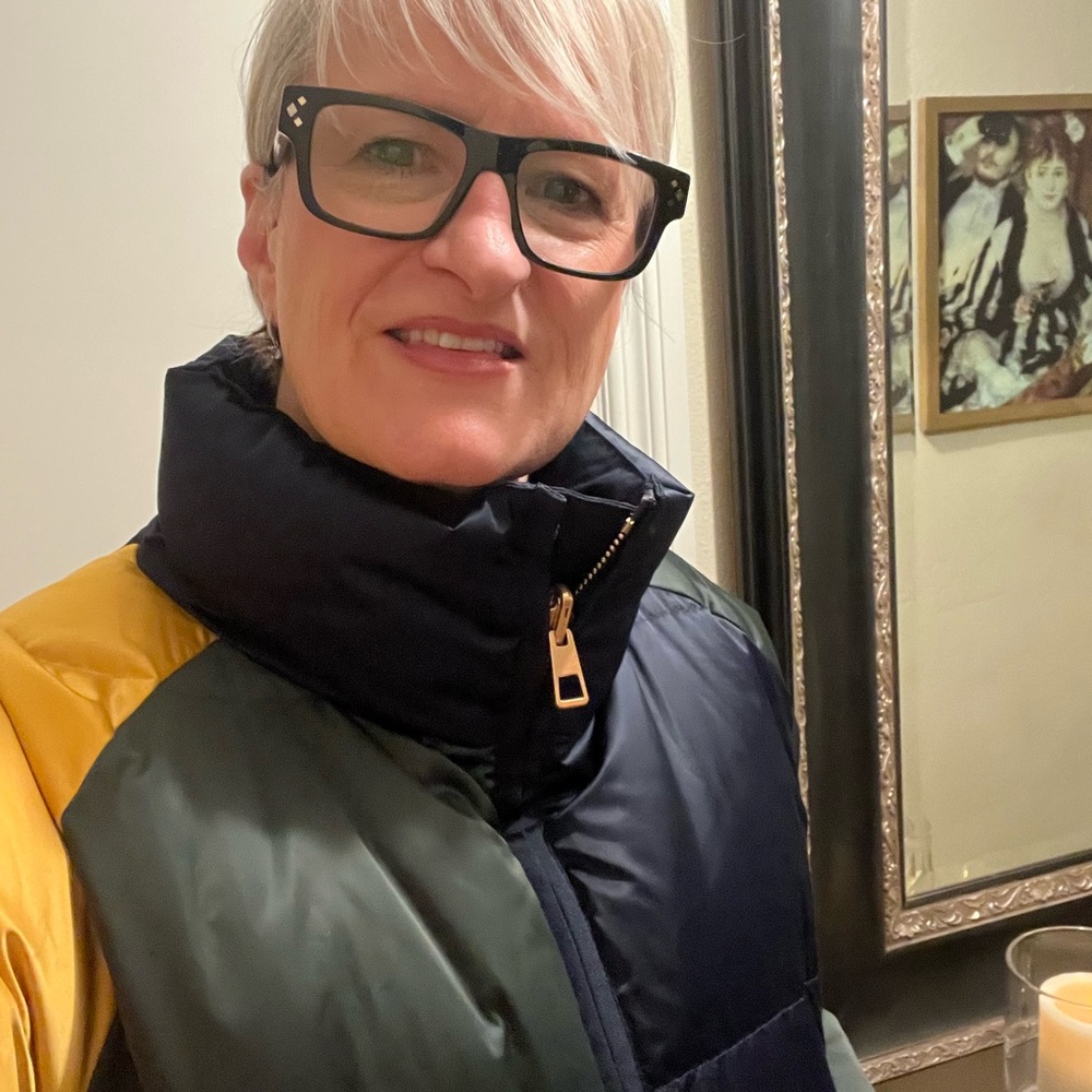 Tory Burch Navy Reversible Down Jacket - Picture 5 of 16